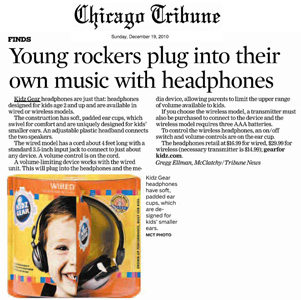 Chicago Tribune Features Kidz Gear by Gregg Ellman!